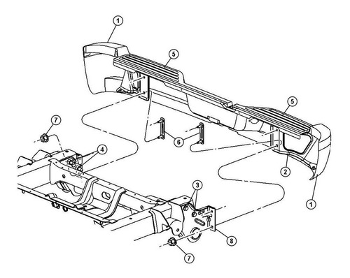 Parachoque Cromado Trasero Dodge Dakota 2005 A 2011(parte 1)