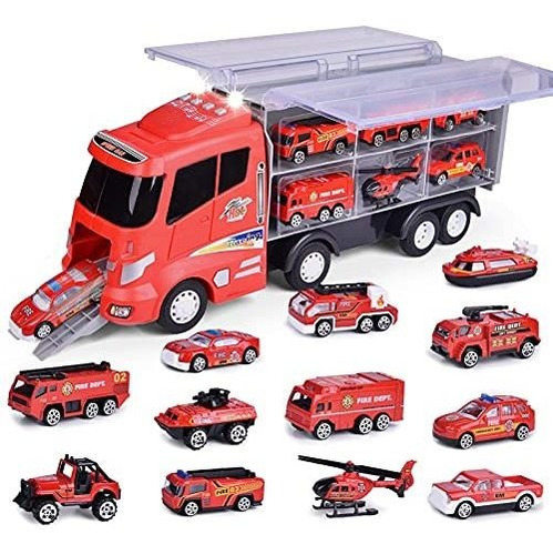 Fun Little Toys Camión De Bomberos Fundido A Presión