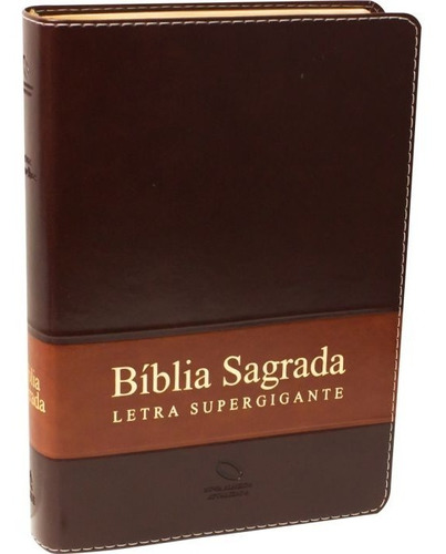 Bíblia Sagrada Letra Super Gigante Couro Sintético Marrom