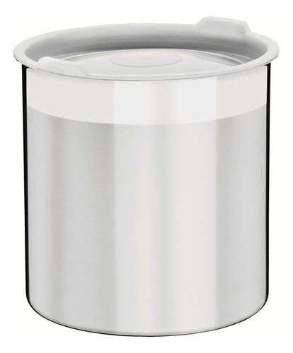 Pote Tramontina Cucina Aço Inox Para Mantimentos 14cm 2,3l Cor Branco