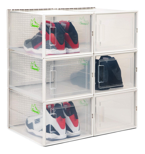 Juego De 6 Cajas Apilables Para Zapatos, Organizador Práctic