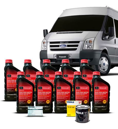 Kit Troca De Oleo 5w30 E Filtro Ford Transit 2.2 2012 A 2016