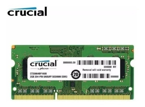 Imagen 1 de 1 de Memoria Dd3 2 Gb Crucial