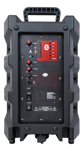 Imagen 5 de 6 de Bocina Kaiser MSA-5808 portátil con bluetooth negra