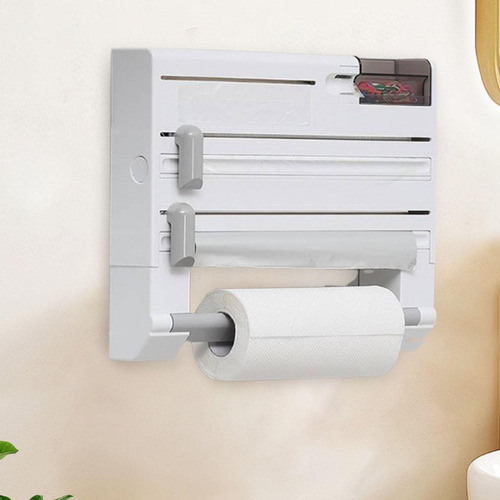 6 En 1 Multipurpose Kitchen Wall Rack Organizer Dispenser