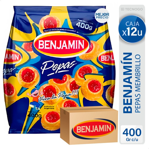 Caja Galletitas Benjamin Pepas Membrillo Dulces