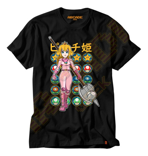 Camiseta Super Mario O Filme Princesa Peach War Valente G