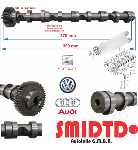 Arbol Levas Admision Escape Filtro Seat Toledo 1.6 Tdi 12-18