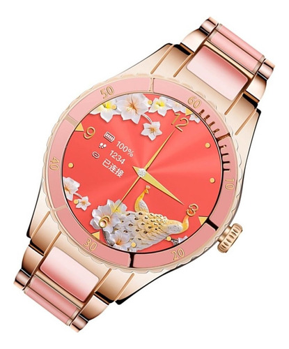 Smart Watch Reloj Inteligente Fralugio Z73 De Lujo Para Dama Color De La Caja Rosa
