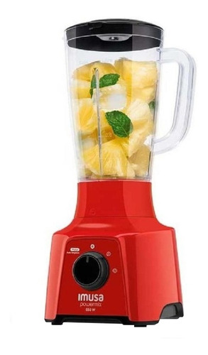 Imagen 1 de 2 de Licuadora Imusa PowerMix Plus 2V 2 L roja con vaso de plástico 120V