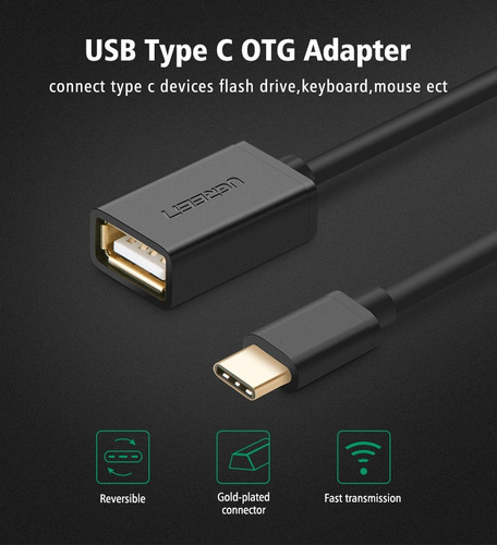 Cable Otg Tipo C Ugreen  Good  2.0 Negro