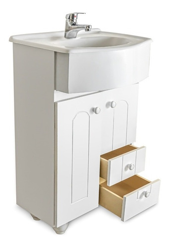 Imagen 6 de 8 de Vanitory Laq 50cm 2 Ptas 2 Cajons (mueble Solo) Envio Gratis