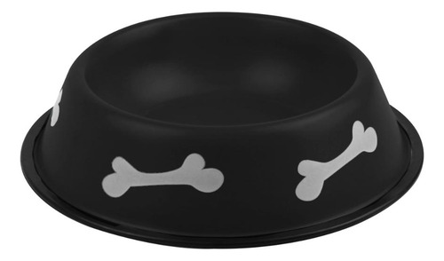 Tigela Inox Antiderrapante Alimentação Cachorro E Gato 2l Cor Preto