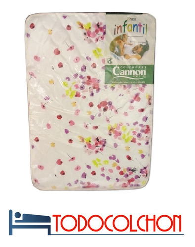 Imagen 2 de 8 de Protector Cubre Impermeable + Colchon Cuna Cannon 130 X 70