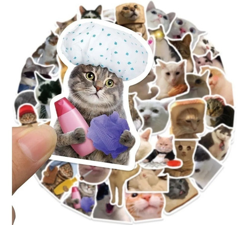 Gato Gatitos - Set De 50 Stickers / Calcomanias / Pegatinas