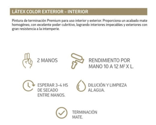 Pintura Premium Polacrin 10 Lts Bermellon Alto Rendimiento
