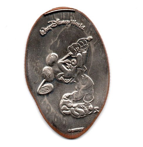 Estados Unidos Usa Moneda 1/4 Dolar Elongado Disney Mickey