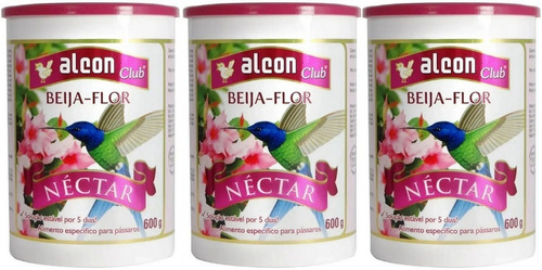 Alcon Club Néctar Beija Flor 600gr Kit 3 Unidades Full