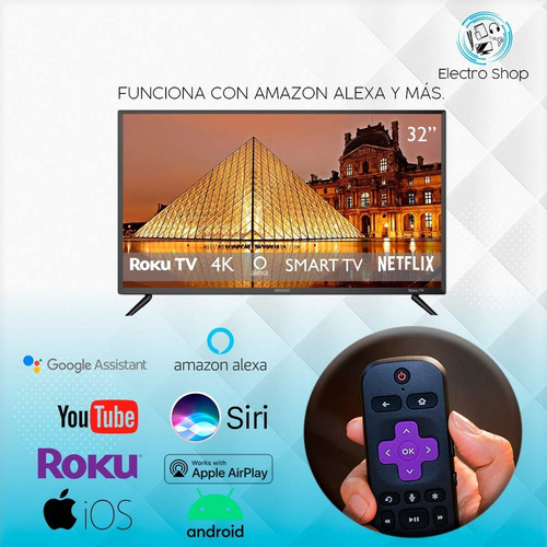 Pantalla Smart Tv Element 43 Led 4k 60hz Uhd Roku E4aa43r