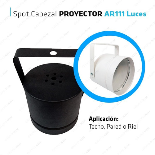 Spot Cabezal Ar111 Led Tacho Proyector Movil Luces Vidriera