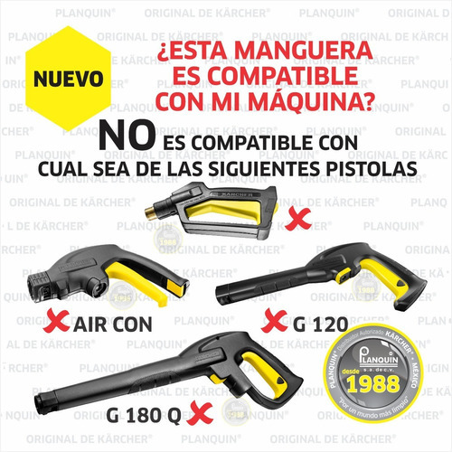 Manguera De Alta Presión P/ Kärcher® M22-vástago 12m, 140bar Color Negro