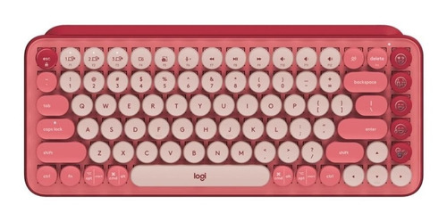 Imagen 2 de 8 de Teclado Logitech Pop Keys Mecanico Español + Pop Mouse Rosa