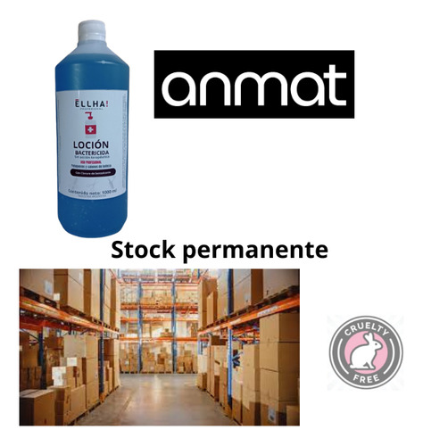Sanitizante Loción Bactericida 1000ml X 3 Unidades. - Ellha