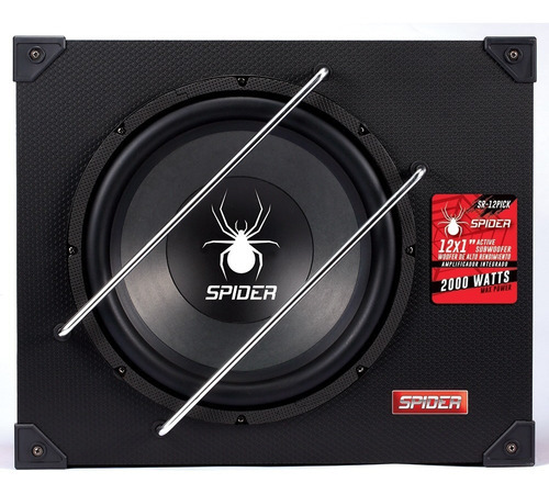 Gaveta com subwoofer amplificado 12 Slim Spider SR-Pick12