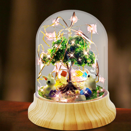Diy Night Light Materials Bunny Lamp Lámpara De Noche Para
