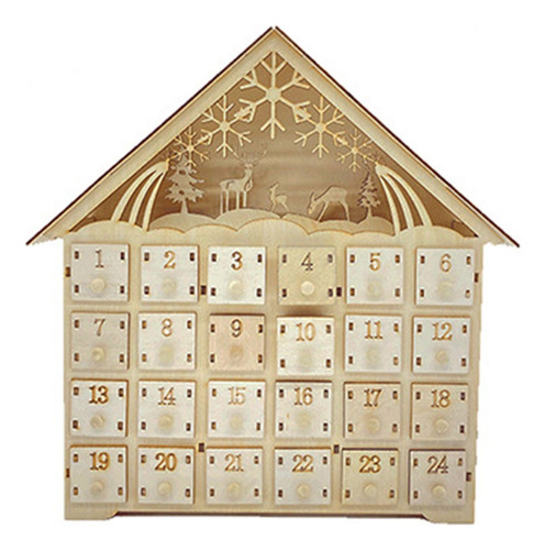 Fairy Lights 2022 Calendario De Adviento De Madera Con Luces