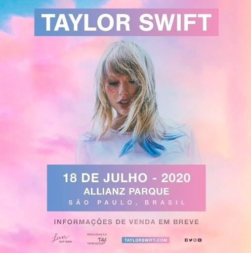Ingresso Taylor Swift Lover Tour 18/07/2020 Allianz Parque