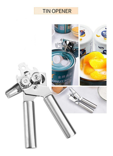 Abridor De Latas De Acero Inoxidable Ergonómico Para Latas Y