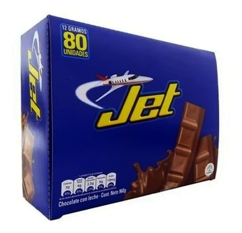 Chocolatinas Jet Caja De 80 Und X 12 Grs Con Lamina