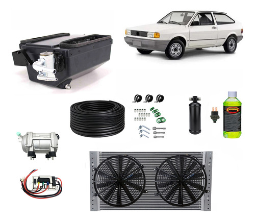 Kit Ar Condicionado Elétrico Vw Gol Quadrado Caixa Polaris