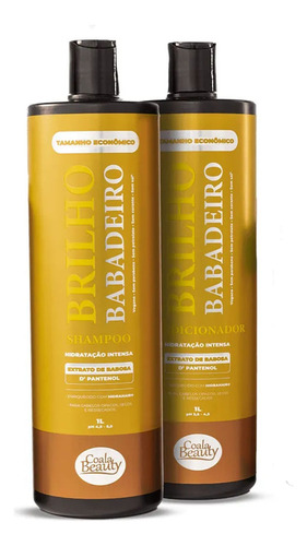  Kit Shampoo Condicionador Coala Brilho Babadeiro 1 L Beauty