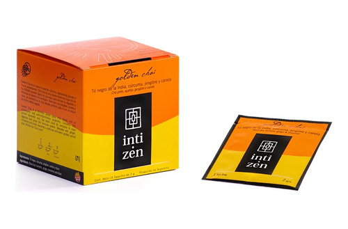 Té Inti Zen Golden Chai/ Te India,cúrcuma, Jengibre Y Canela