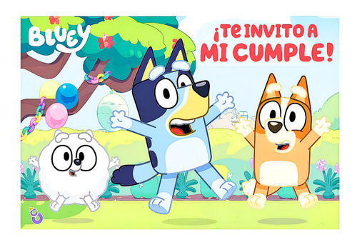 Invitacion Bluey X10u - Cotillón Waf