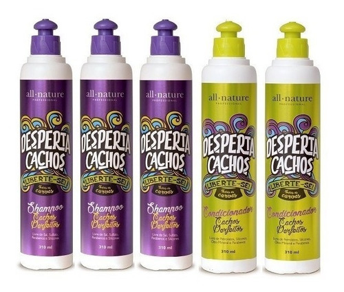 Desperta Cachos All Nature Shampoo E Cond. 5 Unidades 