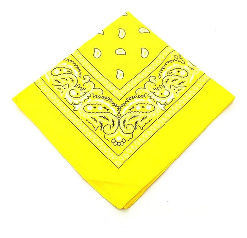 Pañoletas Bandanas 50x50cm Color A Elección 12 Unidades Color Amarillo