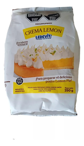 Crema Lemon En Polvo Ledevit Postre Lemon Pie Sin Tacc 250g