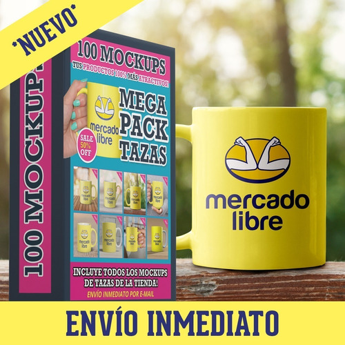 Mega Pack 100 Mockups Photoshop Para Tazas Sublimación