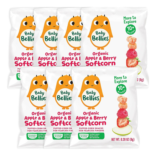 Softcorn Orgánico De Manzana Y Bayas, Bolsa De 0.28 Oz (paqu