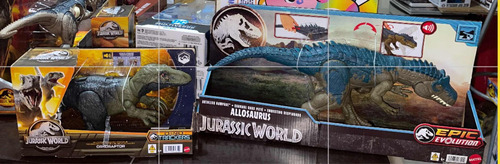 Jurassic World, Allosaurus, Orkoraptor Figuras