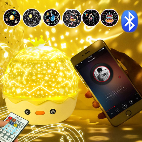 Proyector Led Estrella Luz Nocturna Con Música Bluetooth