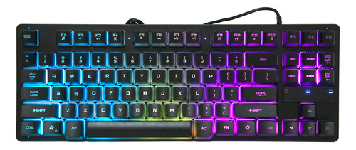 Teclado Para Juegos Con Cable, 87 Teclas, Ergonómico, Retroi