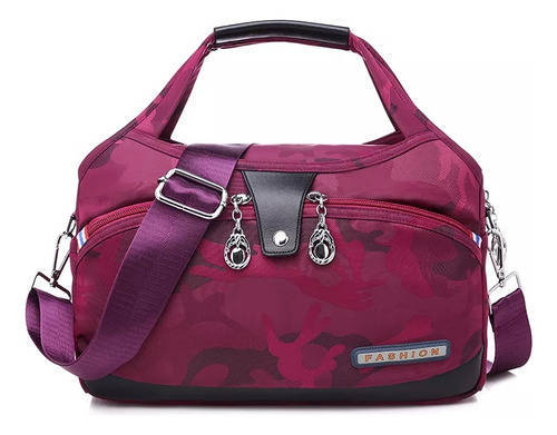 Bolsos Oxford Fash Medianos Impermeables Y Antipinchazos Par Color Violeta Oscuro