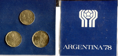 Monedas Mundial 78 (blister X 3 De 20, 50 Y 100 Pesos)