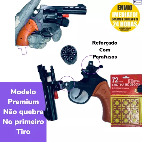 Revolver Arma D Brinquedo Arminha Espoleta Infantil + Brinde - Desconto no  Preço