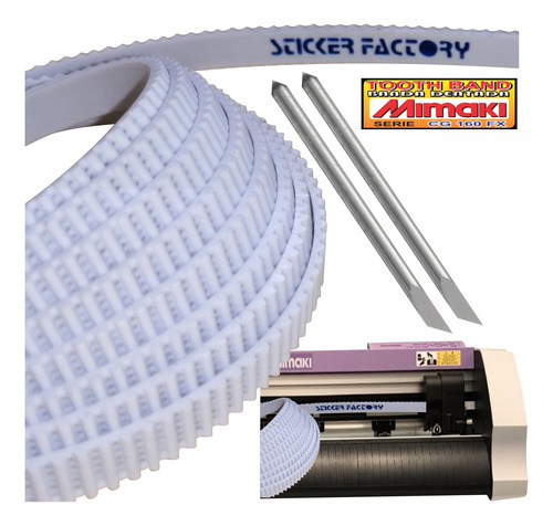 Mimaki Cg Fx 160 Banda Dentada Med. Original + 2 Navajas