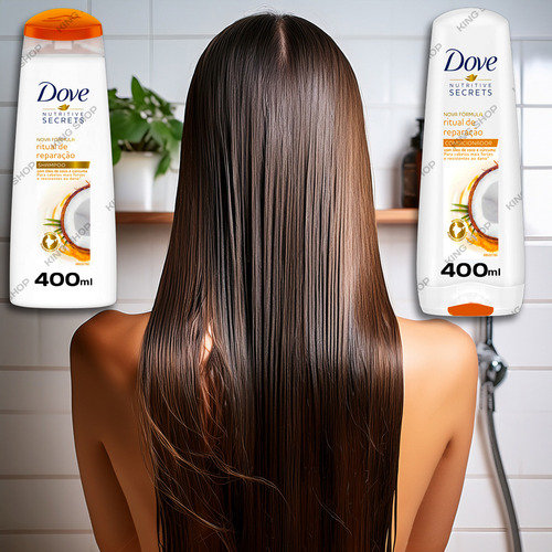 Shampoo Dove Hidratação Ritual De Reparação Óleo Coco 400ml